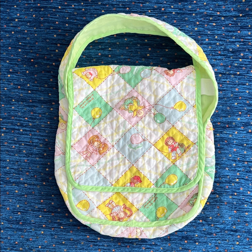 Vintage Cabbage Patch Kids Patchwork quilted diaper Bag, 1983